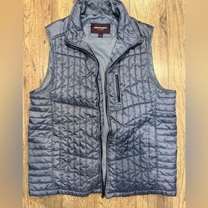 Johnston & Murphy Quilted Blue Women’s Vest with Zip Chest & Side Pockets. Large